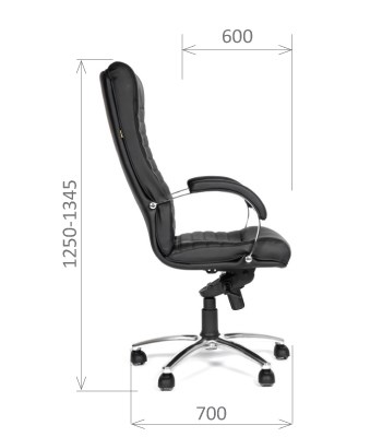 Офисное кресло CHAIRMAN 480 Экокожа премиум черная в Орске - изображение 2